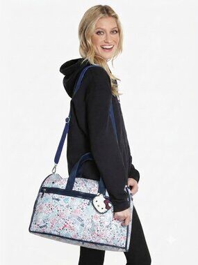 Rare Vintage Loungefly Sanrio Hello Kitty "Sketchy Collection" Weekender Duffel